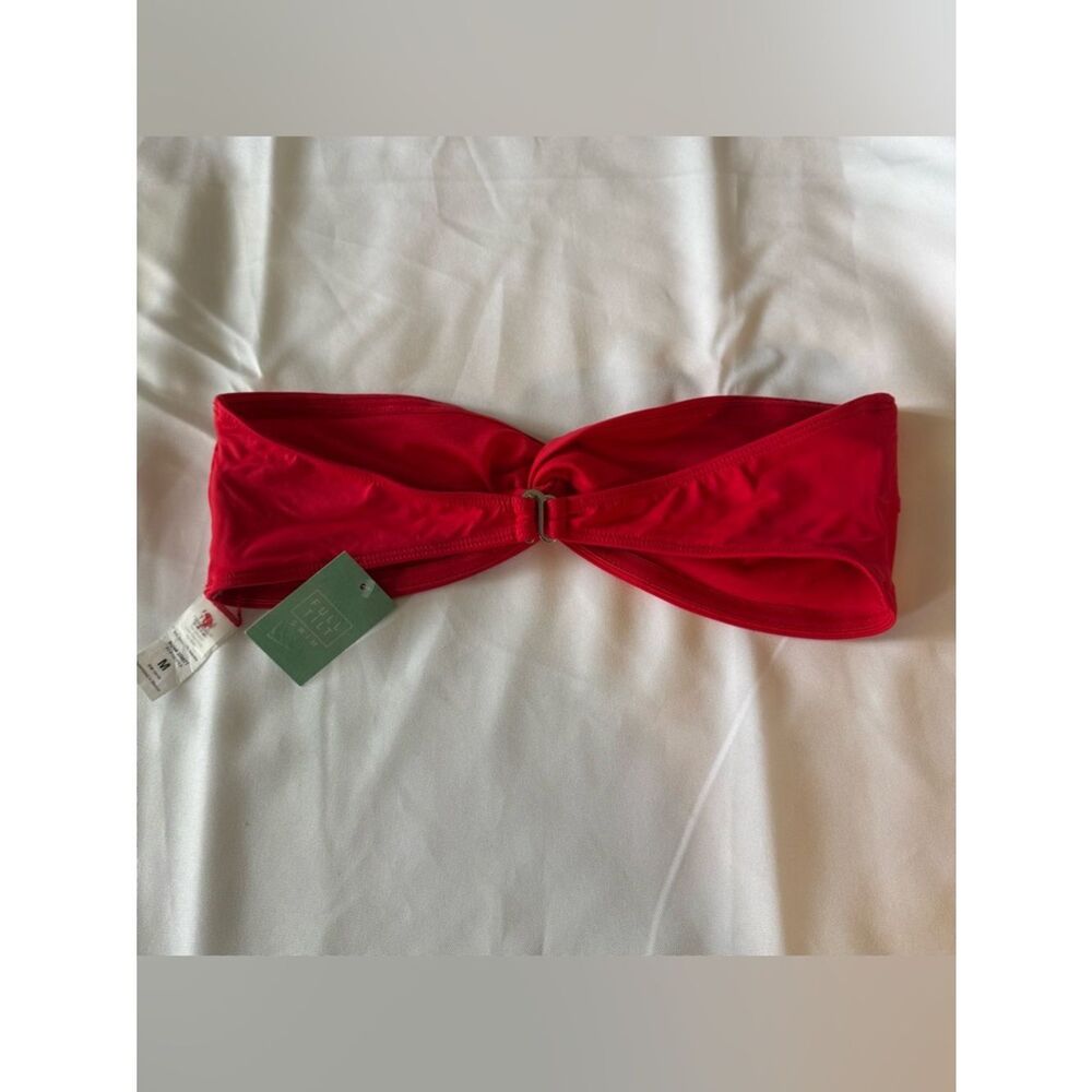 NWT Full Tilt (Tilly’s) Red Twist Bandeau Bikini Top | Strapless Size M - Picture 3 of 6